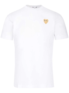 Comme Des GarÇOns Play Logo Embroidered Crewneck T-Shirt