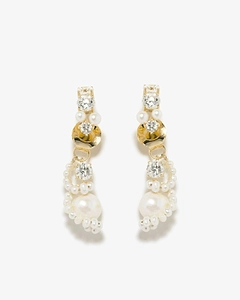 Sculptural Pearl Drop Earrings