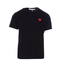 Comme Des GarÇOns Play Logo Embroidered Crewneck T-Shirt