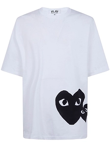 Comme Des GarÇOns Play Logo Heart-Detail Crewneck T-Shirt