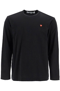 Comme Des GarÇOns Play Logo Patch Crewneck T-Shirt