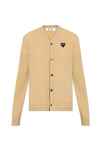 Comme Des GarÇOns Play Logo Patch Knitted Cardigan