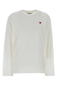 Comme Des GarÇOns Play Logo Patch Crewneck T-Shirt