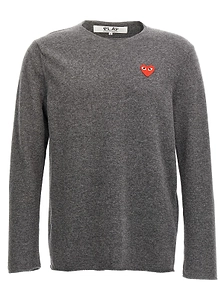 Comme Des GarÇOns Play Logo Patch Knitted Jumper