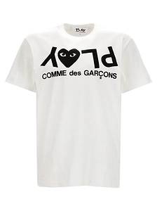 Comme Des GarÇOns Play Logo Printed Crewneck T-Shirt