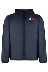 Comme Des GarÇOns Play Logo Printed Hooded Jacket