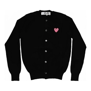 Comme Des GarÇOns Play Long-Sleeved Crewneck Cardigan