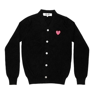 Comme Des GarÇOns Play Long-Sleeved V-Neck Cardigan