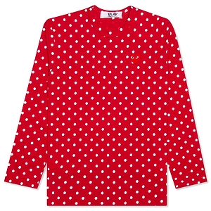 Comme Des GarÇOns Play Polka Dot Print Crewneck T-Shirt
