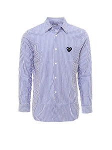 Comme Des GarÇOns Play Striped Long-Sleeved Shirt