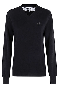 Comme Des GarÇOns Play V-Neck Knitted Jumper