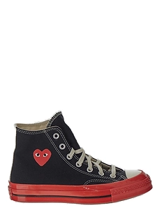 Comme Des GarÇOns Play Round Toe Lace-Up Sneakers