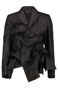 Comme Des GarÇOns Ruffled Buttoned Notched-Lapels Jacket