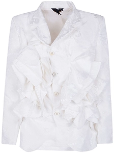 Comme Des GarÇOns Ruffled Buttoned Blazer
