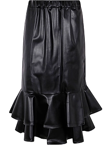 Comme Des GarÇOns Ruffle-Hem Mid-Rise Midi Skirt