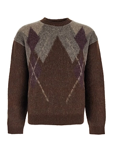 Coor Argyle Crewneck Knitted Sweater