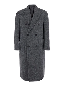 Coor Hairy Double-Breasted Coat