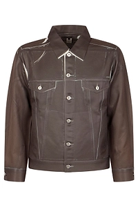 Comme Des GarÇOns Shirt Buttoned Denim Printed Jacket