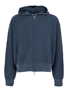 Honeycomb Zip Hooded Sweater