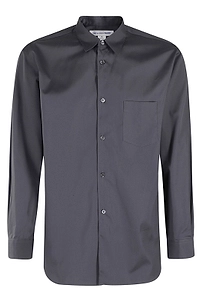 Comme Des GarÇOns Shirt Curved Hem Buttoned Shirt