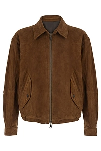 Pleated Zip-Front Jacket