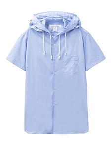 Comme Des GarÇOns Shirt Hooded Stripe-Pattern Buttoned Shirt