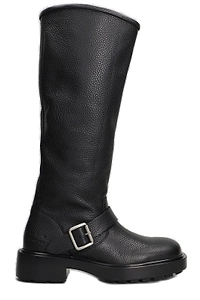 Copenhagen Buckle-Detail Block Heel Boots
