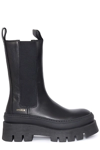 Round Toe Platform Chelsea Boots