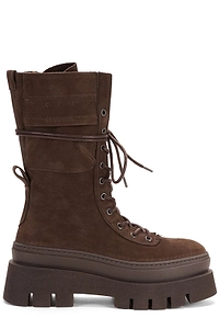 Round Toe Lace-Up Boots