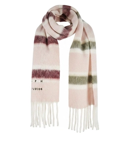 Striped Fringed Scarf