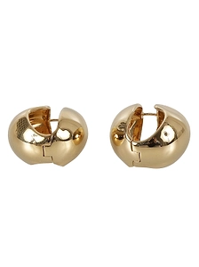 Chunky Curve-Edge Huggie-Hoop Earrings