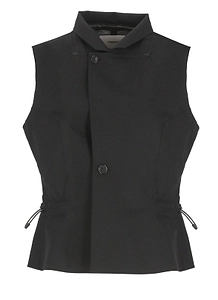 Coperni High Collar Button Knitted Top