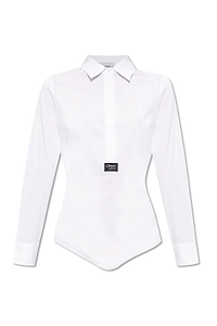 Coperni Long-Sleeve Logo Patch Bodysuit