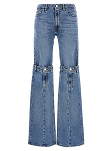 Coperni Mid-Rise Open Knee Flared Jeans