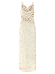 Coperni Draped Sequin Long Dress