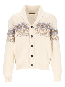 Corneliani Shawl Collar Patterned Cardigan