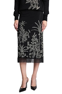 Leyla Tulle Embroidered Skirt