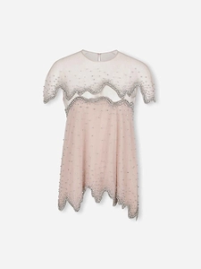 Anika French Tulle Embellished Wave Top