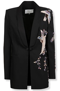 Costarellos Embellished Collared Blazer