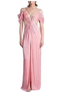 Costarellos Calina Deep V-Neck Midi Dress