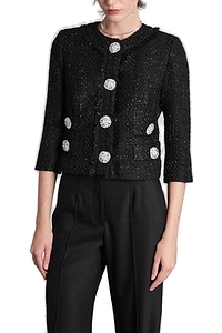 Macie Embellished Tweed Cropped Jacket