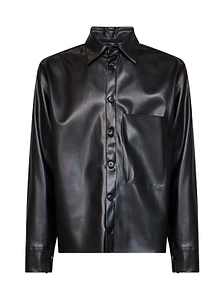 Costumein Faux Leather Pocket Shirt