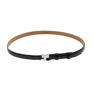 CourrÈGes Logo-Buckle Leather Belt
