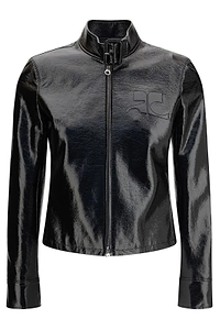 CourrÈGes Buckle-Neck Zipped City Jacket