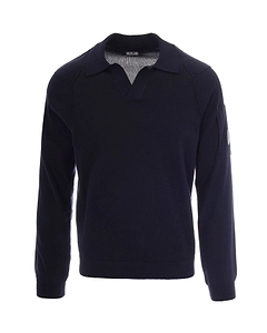 C.P. Company Lens Detail Long Sleeve Polo Shirt