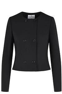 CourrÈGes Double-Breasted Cropped Jacket