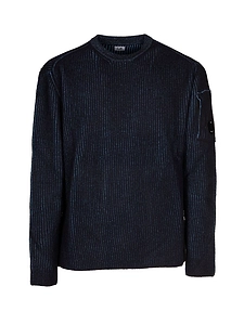 Lens Detailed Fleece Crewneck Jumper