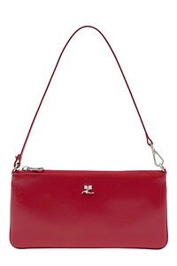 CourrÈGes Logo-Plaque Zipped Naplack Pouch Bag