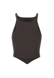 Pointed Rib Knitted Top