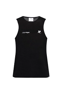 CourrÈGes Printed Mesh Tank Top